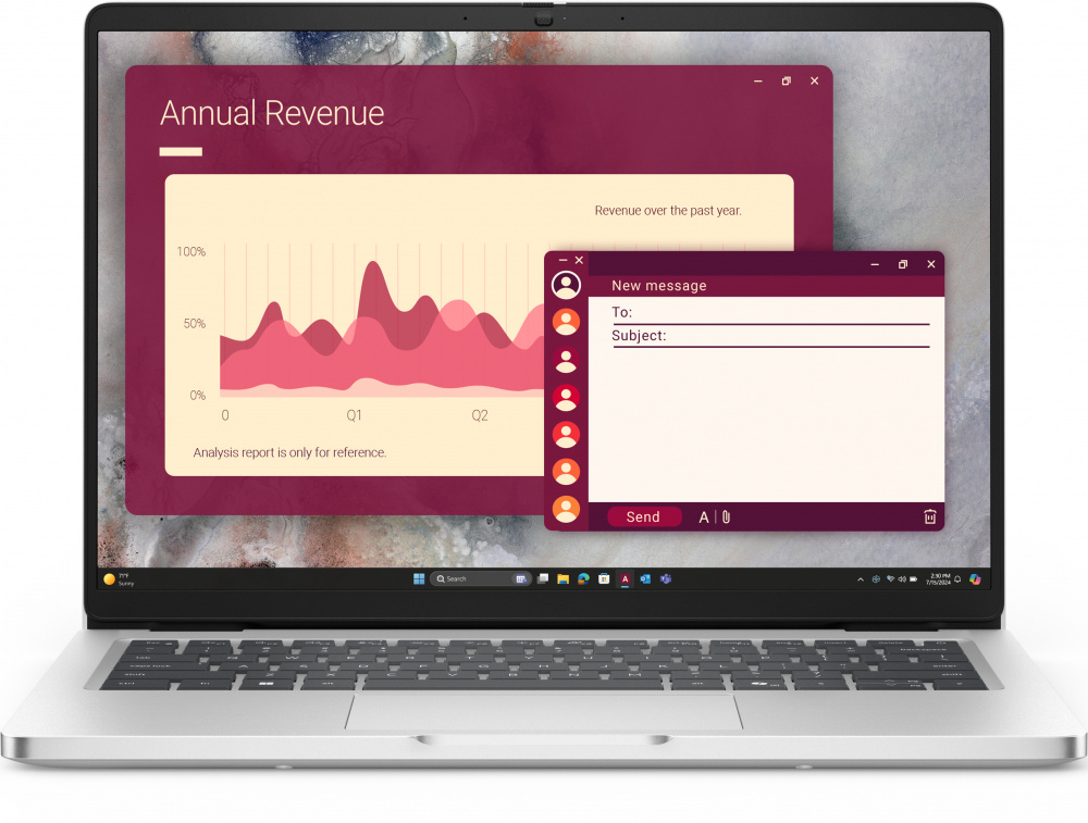 Laptop Dell 2HWN3, 14" 1920x1200 WUXGA, Intel Core Ultra 7 255U, 16GB, 512GB SSD, Windows 11 Pro, Español