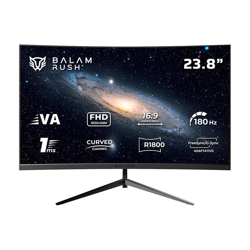 Monitor Gamer Curvo Balam Rush Andromeda MAG24Y LED 23.8", 1920x1080 Full HD, G-Sync/FreeSync, 180Hz, HDMI/DisplayPort, Negro