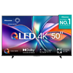 Hisense Smart TV QLED 50QD6QV 50", 4K Ultra HD, Negro