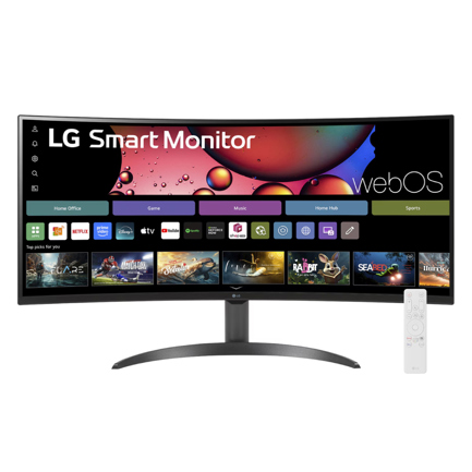 Monitor Gamer Curvo LG 34SR60QC-B LCD 34", 3440x1440 Ultra Wide Quad HD, G-Sync/FreeSync, 100Hz, HDMI, Negro