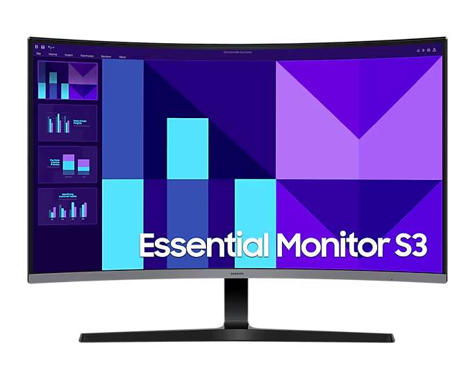 Monitor Curvo Samsung Essential S3 S39GD LCD 32", 1920x1080 Full HD, 100Hz, HDMI, Negro